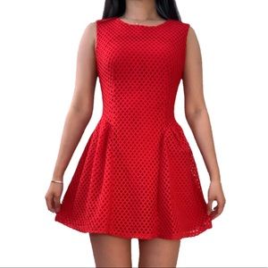 Red Fit and Flare Dress